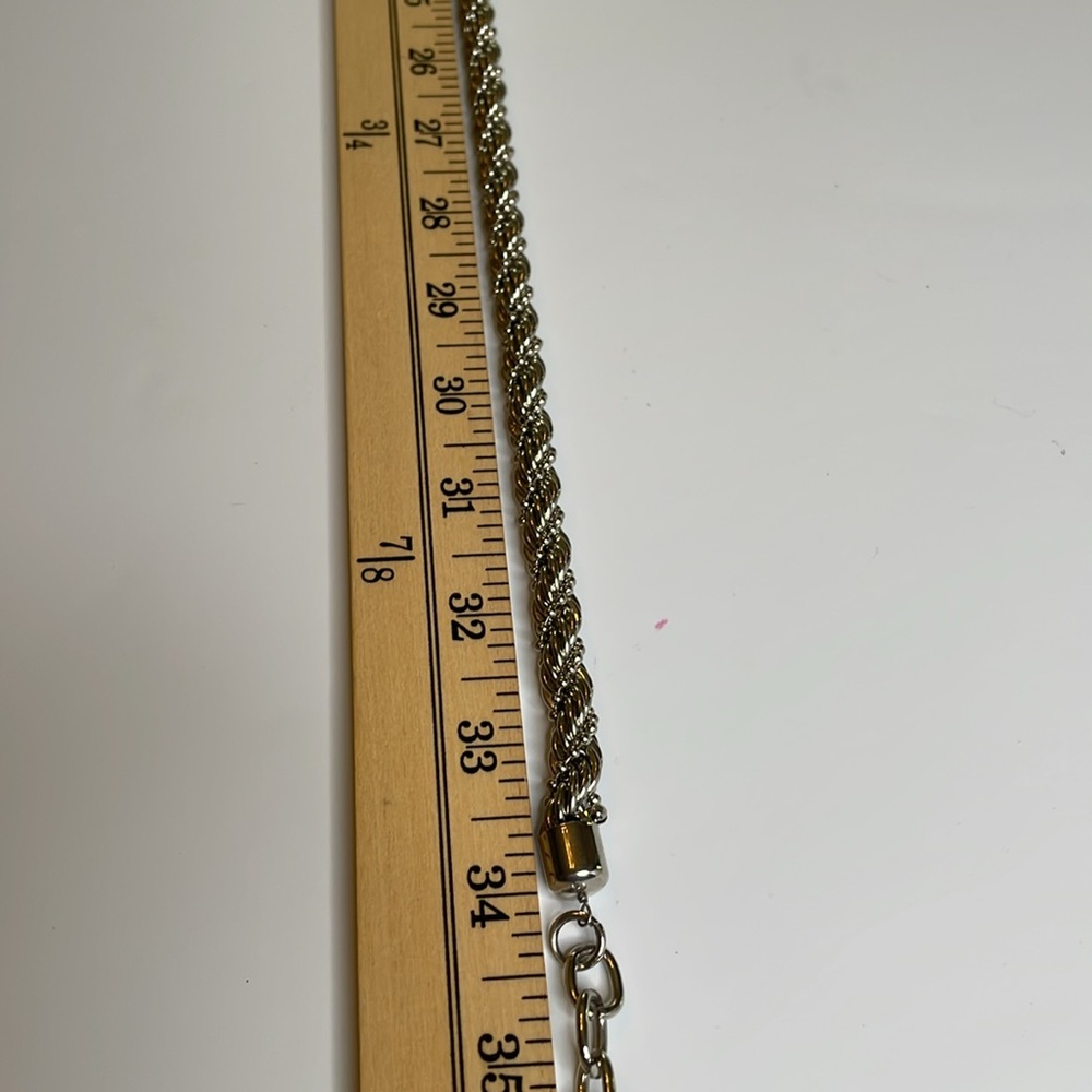 Metal Belt Silver Belt Intricate Detailed Metal Statement Rope Chain Tassel Belt - Picture 6 of 8